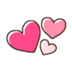 Hearts pink